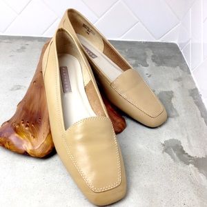 Partners leather  loafers size 9m beige